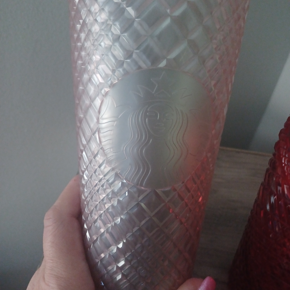 Starbucks Lot Of 2 Jeweled Tumblers No Straws - Picture 2 of 9